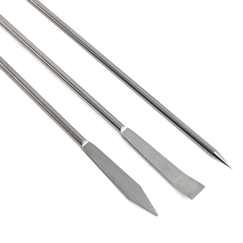 1Set Stainless Steel Sampling Scoop Micro Lab Spatula Micro Sampling Scoop Laboratory Scoop Laboratory Supplies (pack of 5)