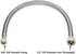 EZ-Fluid 24" Stainless Steel Braided Faucet Connector, 1/2" Fip x 3/8" Comp (Pack of 2)