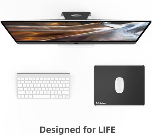 Seihoo 11.81X9.45in) Metal Aluminum Mouse Pad Premium Hard Double Side Waterproof Ultra Smooth Office Supplies Blap