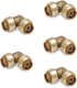1/2 Inch Push To Connect Fitting, 90 Degree Elbow for PEX, Copper, CPVC Pipe, Brass Plumbing Fitting, 10 in Pack