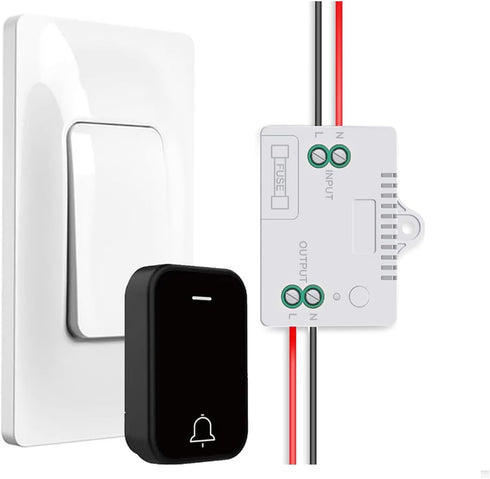 GLOBELEC Self-Powered Wireless Light Kit,No Battery Required,Mini Remote Control Switch with 328Ft
