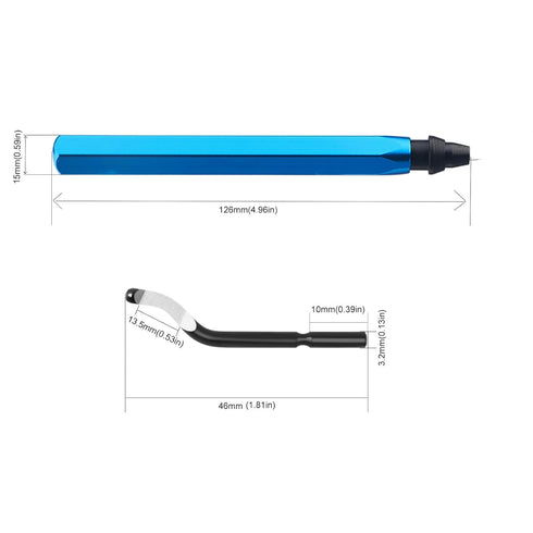 Deburring Tool with 10PCS Extra High Speed Steel Swivel Blades for 3D Printing, Metal, Wood, PVC