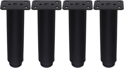 Alipis 4pcs Adjustable Metal Sofa Legs Furniture Bed Frame Replacement Legs Black