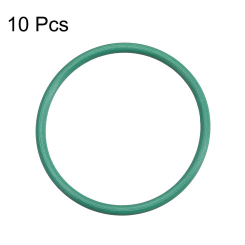 uxcell Fluorine Rubber O-Rings, 24mm OD 21mm ID 1.5mm Width FKM Seal Gasket for Machinery Plumbing, Green, Pack of 10