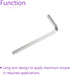 DMiotech 2 Pack 3/16" Hex Key Wrench, L Shaped Long Arm CR-V for 3D Printer Kits Repair