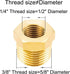 Joywayus 3 Pack Reducer Hex Bushing, Brass Reducing Cast Pipe Fitting 3/8" NPT Male x 1/4" NPT Female Adapter