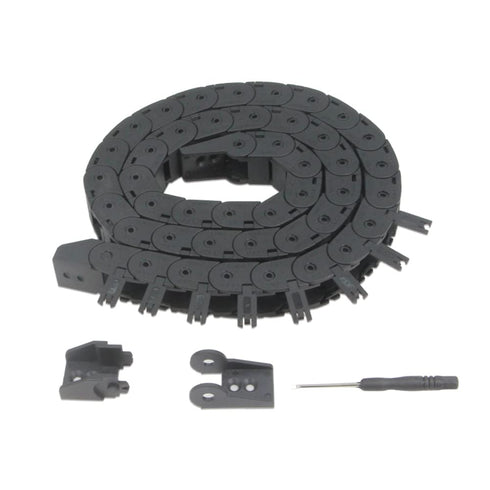 1Meter/39.4Inch Drag Chain Cable Carrier, 15x15mm Open Type R28 for 3D Printer and CNC Machines
