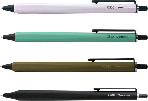 OHTO GS02 Roller Gel Pen, Retractable Needle Tip 0.5mm Fine Point, Mint Green Barrel, Ultra-Quick Drying Black Ink