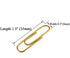 HAHIYO Paper Clips 1.3" (33mm) Length Gold Paperclips Vinyl Coated, Sturdy for Bookmark Organize Home Office School 120