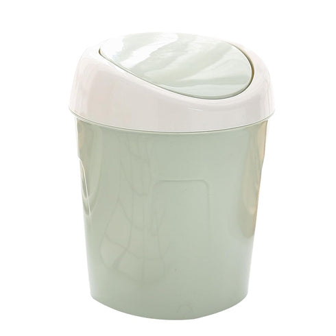 Kukyller Mini Trash Can, Reusable Plastic Tiny Desktop Waste Garbage Bin with Swing Lid for Living Room Coffee Table S