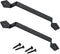 Barn Door Handles - Rustic Gate Pulls for Wooden Fences, Shed, Garage, Sliding Door - Black 2pcs (10 inch)