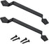 Barn Door Handles - Rustic Gate Pulls for Wooden Fences, Shed, Garage, Sliding Door - Black 2pcs (10 inch)
