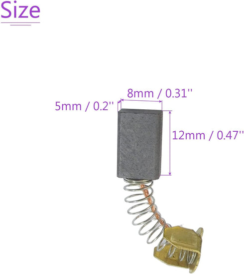 DMiotech 4 Pack 5mmx8mmx12mm Carbon Brushes for Electric Motor