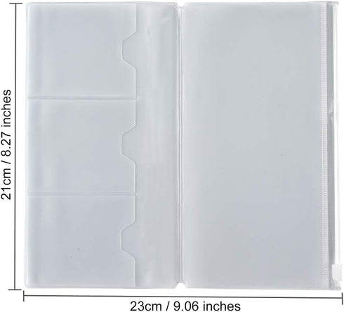 Moterm Kraft File Folder + Zipper PVC Pouch, Storage Bag for Travelers Journal Accessories Pack