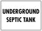 Underground Septic Tank Metal Tin Sign, 12x16 Inches, Caution Danger Safety Security Warning Notice