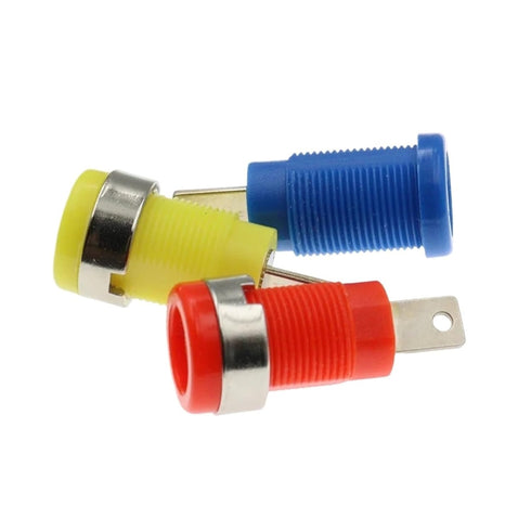 Qingdinu 40 4MM PCS Banana Plugs Female Jack Socket Plug Wire Connector Multimeter Head(Yellow)