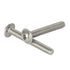 M6-1.0 x 25mm Flanged Button Head Socket Cap Screws, 25 PCS, Stainless Steel 18-8 (304), Full Thread, Bright Finish