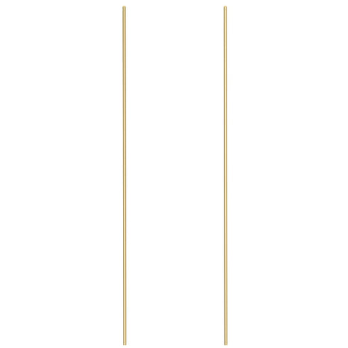 Brass Solid Round Rod Lathe Bar Stock, 1/8 Inch Diameter, 14 Inches Length (2 PCS)