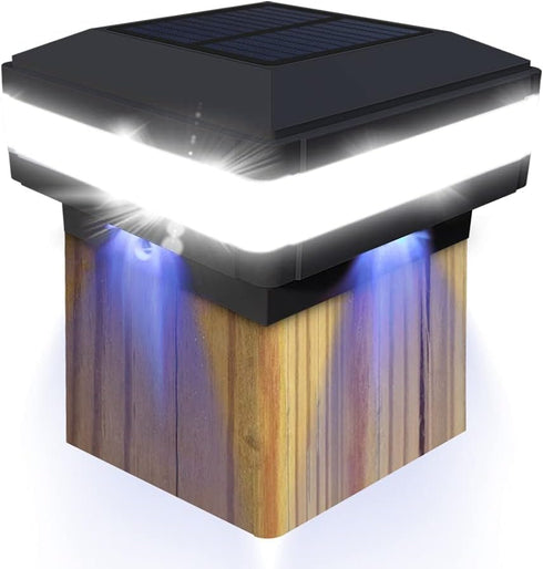 INDARUN 4x4 Solar Post Cap LED Lights, Waterproof Landscape Lighting for 4x4, 5x5, 6x6 Wooden Posts