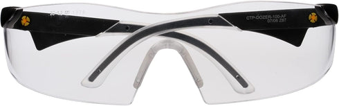 Caterpillar Dozer Safety Glasses, Clear, Black
