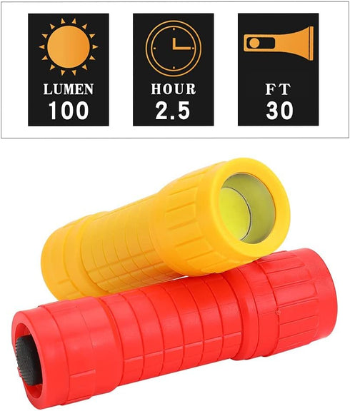 5 Pack 100 KunHe Plastic Small Mini LED Flashlight COB Flashlights for Kids Lumen with Batteries High CRI for Bright