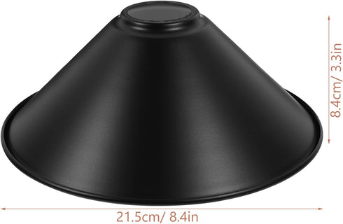 8.46 Inch UPKOCH Industrial Style Metal Lampshade Black Vintage Pendant Light Shade for Hanging Light Fixtures