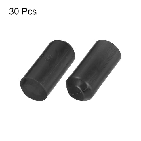 MECCANIXITY 30Pcs Heat Shrink End Cap, 20mm ID x 45mm L, Waterproof Adhesive Tubing Caps for Electrical Wire