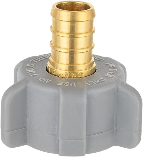 (Pack of 2) EFIELD 1/2 Inch Pex X 7/8 Inch Toilet Ballcock Swivel Straight Adapter, Brass Plumbing Fittings