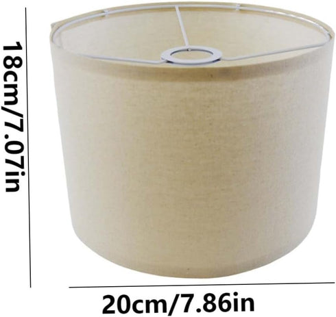 CurcKua 7.86x7.86x7.07 Inch Floor Lamp Shades Table Fine Linen Lampshade Covers Removable Washable Drum Lampshades