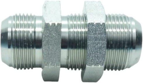 1 Piece 1" Male JIC (1-5/16"-12 Threads) Bulkhead Union Adapter Straight Hydraulic Steel Fitting Connector