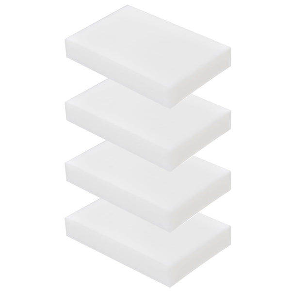 HDPE Block PE Polyethylene Rectangular Hard Plastic Tapping Block, High Density Sheet for DIY Projects (4pcs, White)
