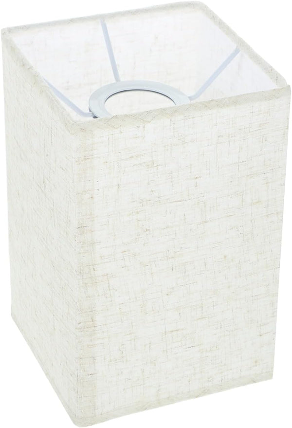 ARTIBETTER Square Linen Lampshade for Table and Floor Lamps Natural Cloth Lamp