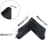 4 1.57" 1.57" Pcs L Shaped Black PVC Angle Iron Caps Furniture Angle Bed Pads Steel Frame Racks Shelves Feet Covers