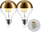 Half Chrome Edison Light Bulb, 6W( 60W Eqv.) LED Edison Bulbs,Dimmable G80/G25