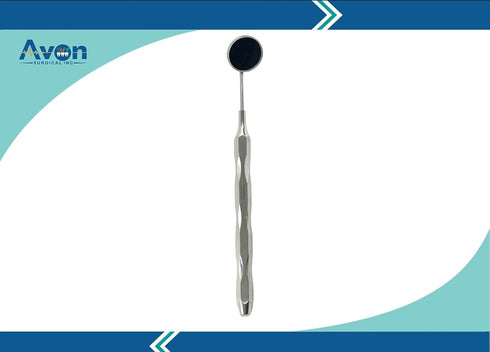 Avon Surgical 5 Count #5 Silver Stainless Steel Hollow Handle Dental Mouth Mirror for Teeth and Mouth Examinations