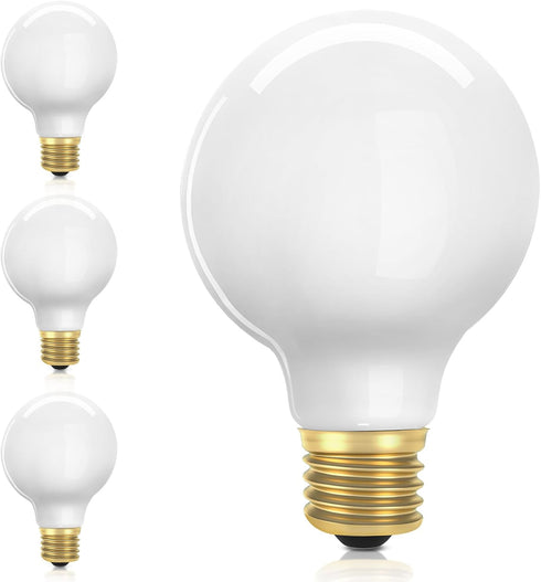 G25 Dimmable LED Globe Light Bulbs, 60 Watt Equivalent, 6W, 5000K Daylight, E26 Base, 800LM, 4 Pack