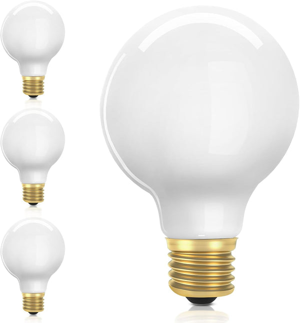 G25 Dimmable LED Globe Light Bulbs, 60 Watt Equivalent, 6W, 5000K Daylight, E26 Base, 800LM, 4 Pack
