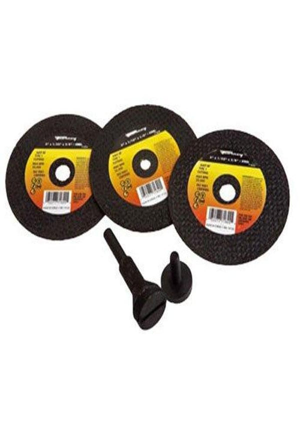 Forney 71798 Cut-Off Wheel Kit, 5-Piece, 3-Inch-by-1/32-Inch, 1/4-Inch Shank Mandrel