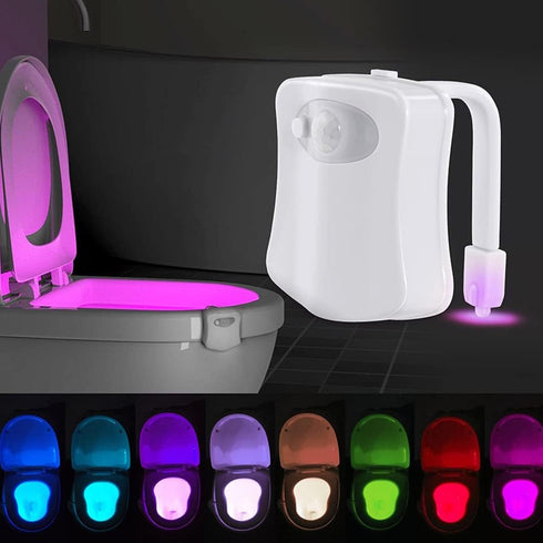 UYEXM Toilet Light Motion Activated Sensor, Toilet LED Night Light, 8 Colors Changing,