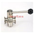 DIYNoLab 3/4" 19mm SS304 Stainless Steel Sanitary 1.5" Tri Clamp Butterfly Valve Brew