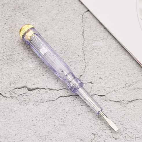 Fielect 3pcs Tester Screwdriver, Voltage Tester Light Circuit Tester Electric Test Pen AC100-500V Clear