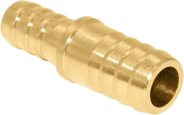 Beduan Brass Hose Barb Reducer, 3/4" to 1/2" Barb Hose ID, Reducing Barb Fitting Splicer Mender for Air Water Fuel