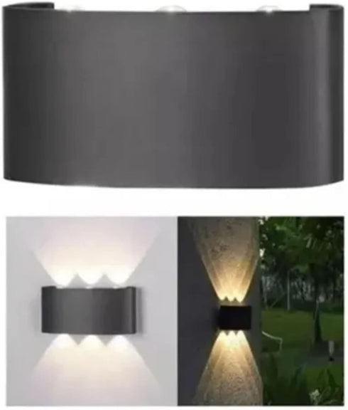 HISEEINLABEL 6 6W Modern LED Waterproof Exterior Wall Lamp, Outdoor Wall Light LED Wall Lights LEDs Wall Sconce Up Down
