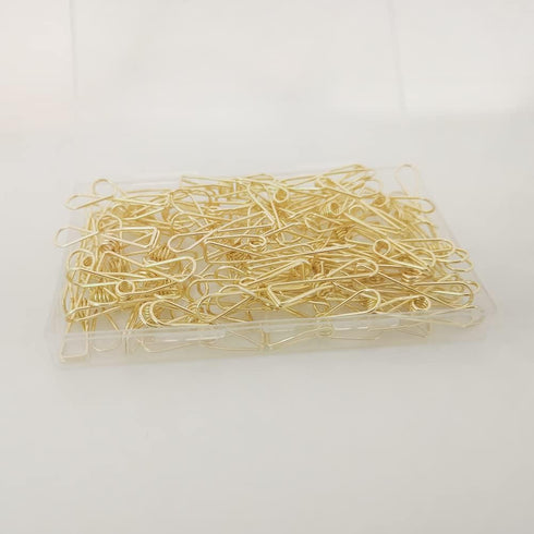 Rurili 50 Pcs Metal Wire Hollow Out Multi-Purpose Utility Clips, Small Paper Clips, Clothespins for Office School Home