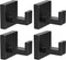 VAEHOLD 4 Pack Robe Towel Hooks for Bathrooms - Matte Black Heavy Duty Wall Mounted Shower Hooks for Kitchen