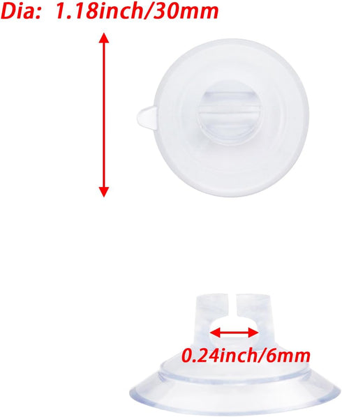 50Pcs Adhesive Suction Cups Fish Tank Wire Sucker Pad Wall Hanging Bulk Lights String Holder Rope Glass Suction Cup