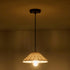 Set 2,Farmhouse 10.65 TERLEENART Hard Wired Rattan Pendant Lights of Coastal Woven Wicker Ceiling Light with Cone