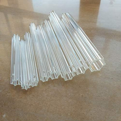 Delmitan Chandelier Crytal 20pcs/lot clear blossom hexagonal crystal glass tube prism chandelier lamp