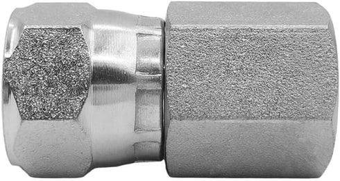 (2-Pack) 6506-06-08 Hydraulic Hose Adapter Fitting, 3/8" Female x 1/2" Female JIC