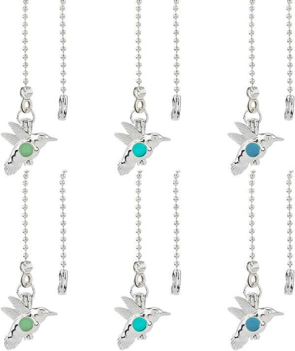 DICOSMETIC 6Pcs 3 Colors Light Pulls Extension Chain Ceiling Fan Pull Chains